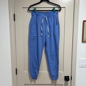Figs blue scrub joggers, size S